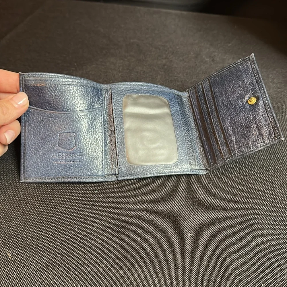 JP Ourse & Cie (Bolivia) Blue slim trifold wallet